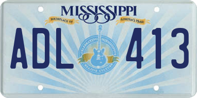 MS license plate ADL413