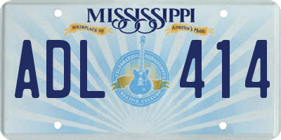 MS license plate ADL414