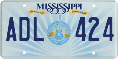 MS license plate ADL424