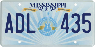 MS license plate ADL435