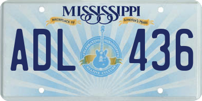 MS license plate ADL436