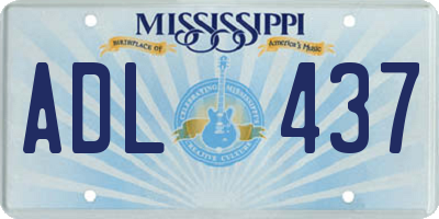MS license plate ADL437