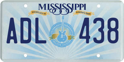 MS license plate ADL438