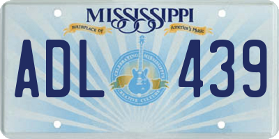 MS license plate ADL439