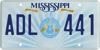 MS license plate ADL441