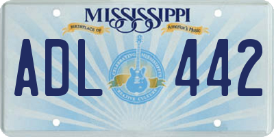 MS license plate ADL442