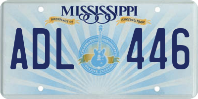 MS license plate ADL446