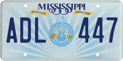 MS license plate ADL447