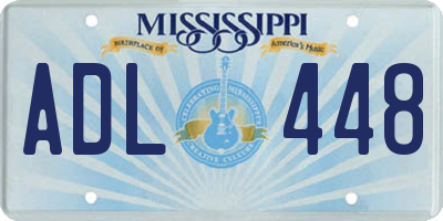 MS license plate ADL448