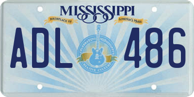 MS license plate ADL486