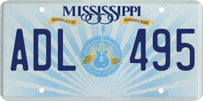 MS license plate ADL495