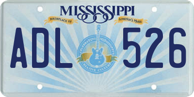 MS license plate ADL526