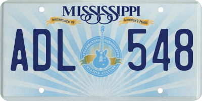 MS license plate ADL548