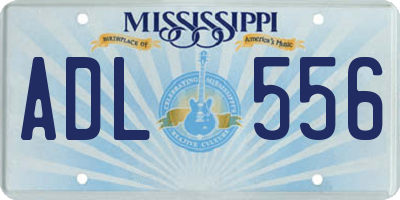 MS license plate ADL556