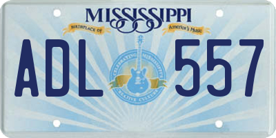 MS license plate ADL557