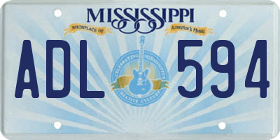 MS license plate ADL594