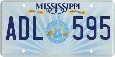 MS license plate ADL595