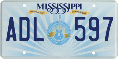 MS license plate ADL597