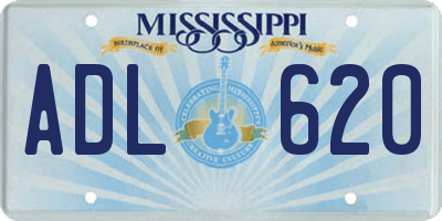 MS license plate ADL620