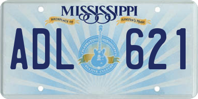 MS license plate ADL621