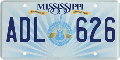 MS license plate ADL626