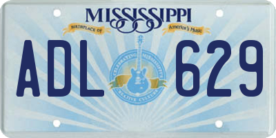 MS license plate ADL629