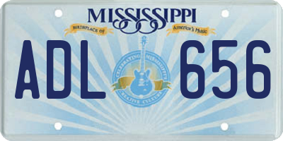 MS license plate ADL656