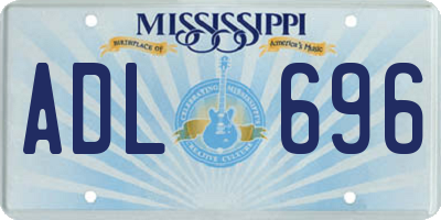 MS license plate ADL696