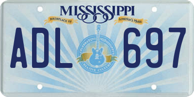 MS license plate ADL697