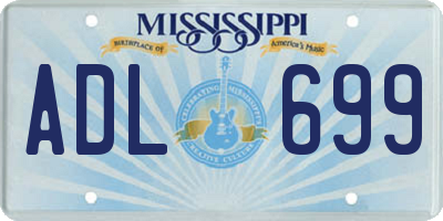 MS license plate ADL699