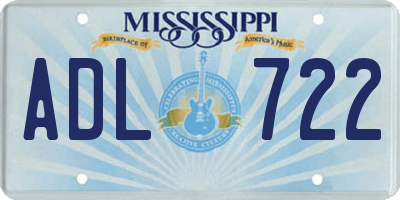 MS license plate ADL722