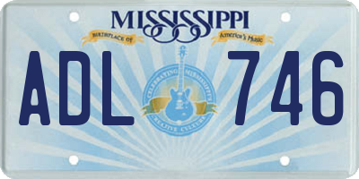 MS license plate ADL746