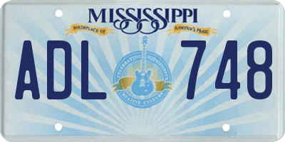 MS license plate ADL748