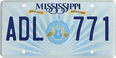 MS license plate ADL771