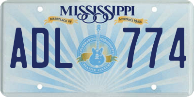 MS license plate ADL774