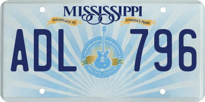 MS license plate ADL796