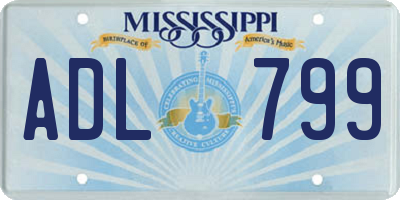 MS license plate ADL799