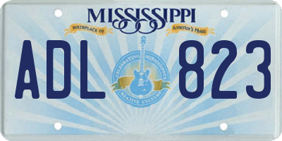 MS license plate ADL823