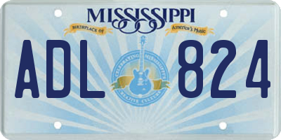 MS license plate ADL824