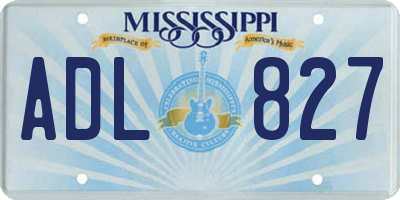 MS license plate ADL827