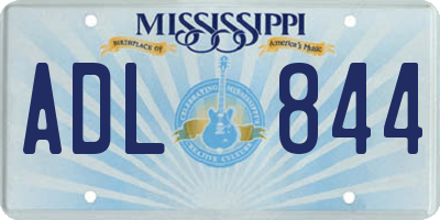 MS license plate ADL844