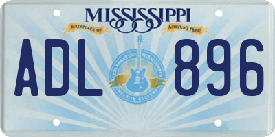 MS license plate ADL896
