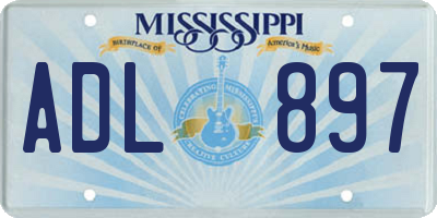 MS license plate ADL897