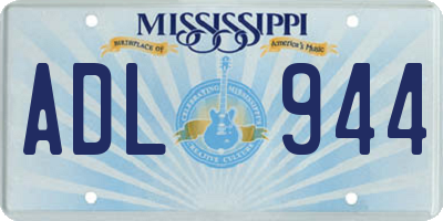 MS license plate ADL944