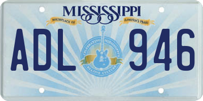 MS license plate ADL946