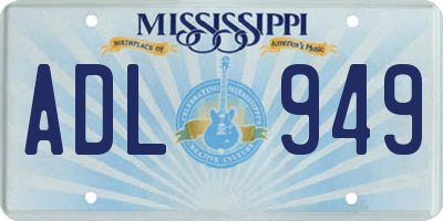 MS license plate ADL949