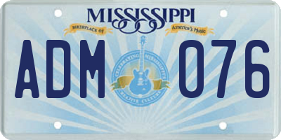 MS license plate ADM076