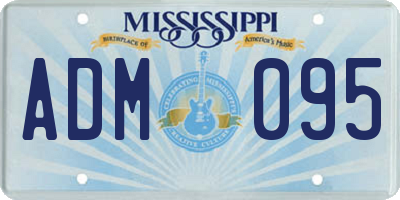 MS license plate ADM095