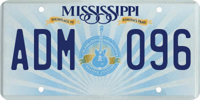 MS license plate ADM096