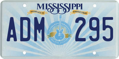 MS license plate ADM295